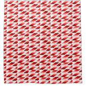 Chili, rot, mehrfarbige Farbtöne, geometrische For Duschvorhang (Vorderseite)