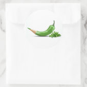 Chili Runder Aufkleber (Tasche)