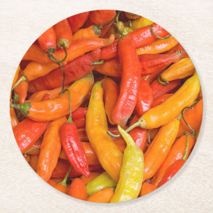 Chili Runder Pappuntersetzer