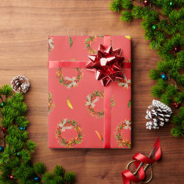 Chili-Schleifen Festtagsmuster Geschenkpapier