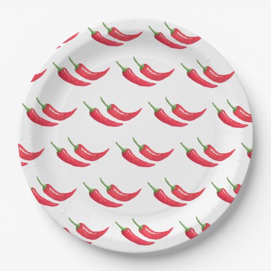 Chili-Schote Pappteller (Vorderseite)
