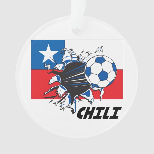 Chili Soccer Team Ornament (Vorderseite)