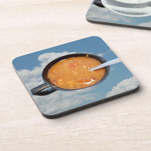 Chili Soup Hard Plastic Untersetzer (Linke Seite)