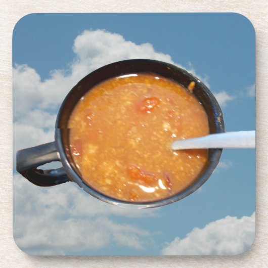 Chili Soup Hard Plastic Untersetzer (Vorderseite)