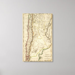 Chili und Teil des Viceroyalty von La Plata Leinwanddruck