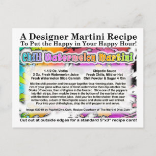 Chili Watermelon Martini Rezept Postkarte