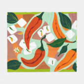 Chilies & Ice Cubes Fleecedecke (Vorderseite (Horizontal))
