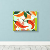 Chilies & Ice Cubes Leinwanddruck (Insitu (Holzboden))