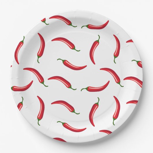 Chilipeppar Pappteller (Vorderseite)