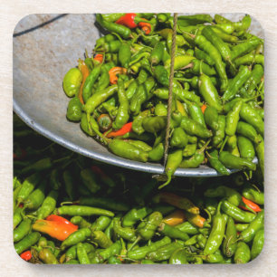 Chilis auf dem Markt zum Verkauf Untersetzer