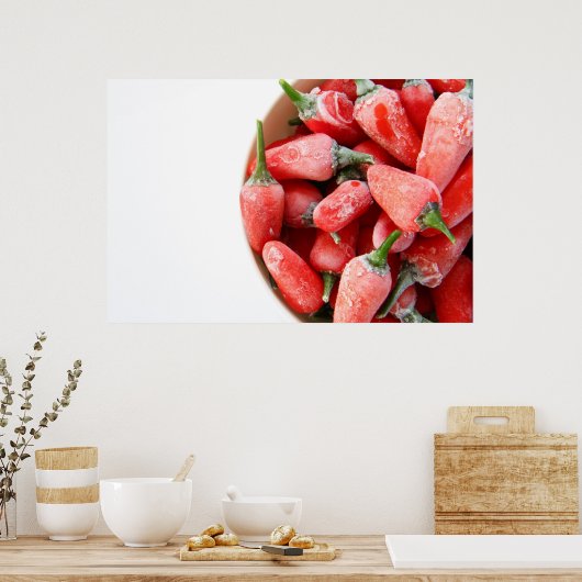 Chilis, gefroren poster (Küche)