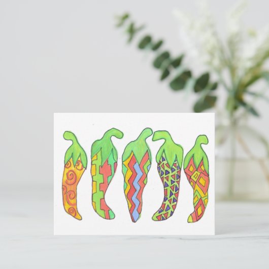 Chilis Inkognito Postkarte (Stehend Vorderseite)