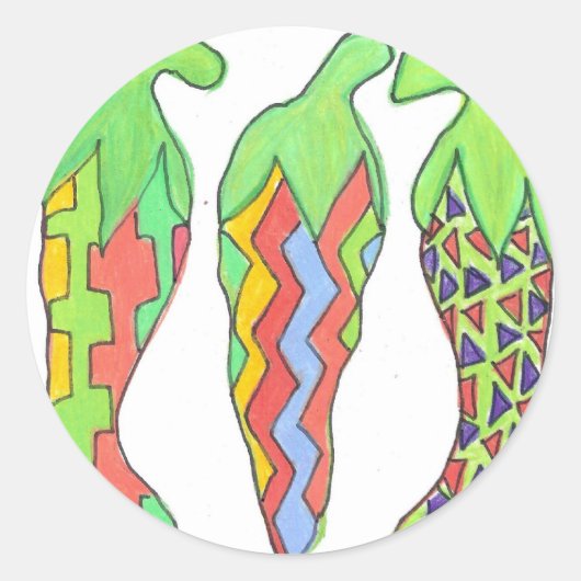 Chilis Inkognito Runder Aufkleber (Vorderseite)