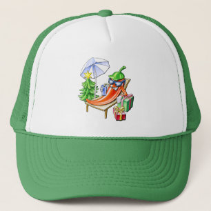 Chilis Weihnachten am Strand Truckerkappe