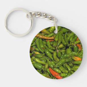 Chilis zum Verkauf auf dem Markt Schlüsselanhänger