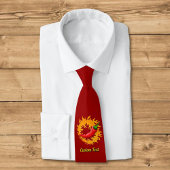 Chilischote mit Flamme Krawatte