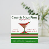 Chilitini Cinco de Mayo Fiesta Party Einladung (Stehend Vorderseite)