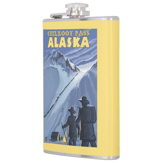 Chilkoot Durchlauf, Alaska-Goldschürfer Flachmann (Links)