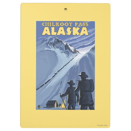 Chilkoot Durchlauf, Alaska-Goldschürfer Klemmbrett (Rückseite)