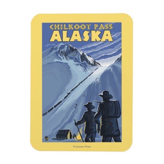 Chilkoot Pass, Alaska Gold Miners Magnet (Vertikal)
