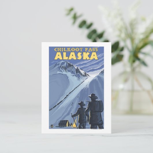 Chilkoot Pass, Alaska Gold Miners Postkarte (Stehend Vorderseite)