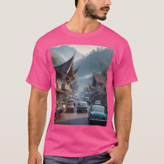 Chill 1970S Padang Panjang Ai Artwork Colorful Ro T-Shirt