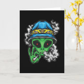 Chill Alien Karte (Gelbe Blume)
