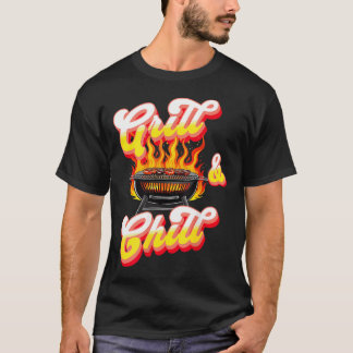 Chill And Grill BBQ-Party T-Shirt