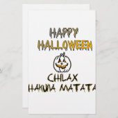 Chill and Relax Happy Halloween Collection Briefpapier (Vorne/Hinten)