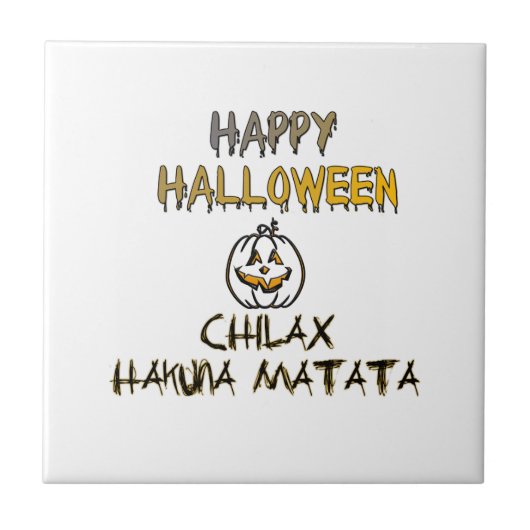 Chill and Relax Happy Halloween Collection Fliese (Vorderseite)