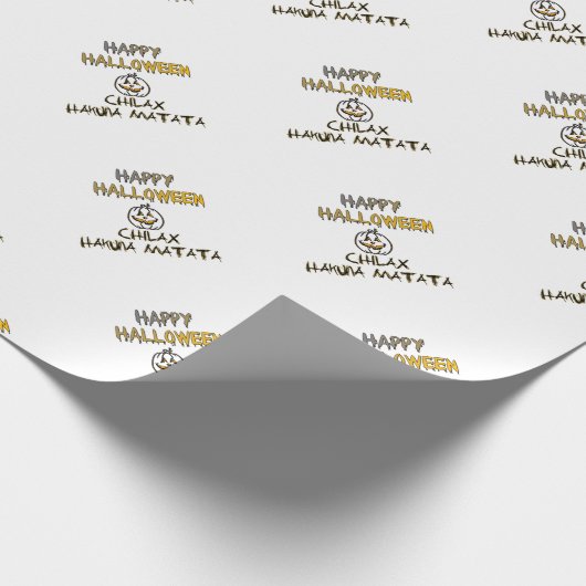 Chill and Relax Happy Halloween Collection Geschenkpapier (Ecke)