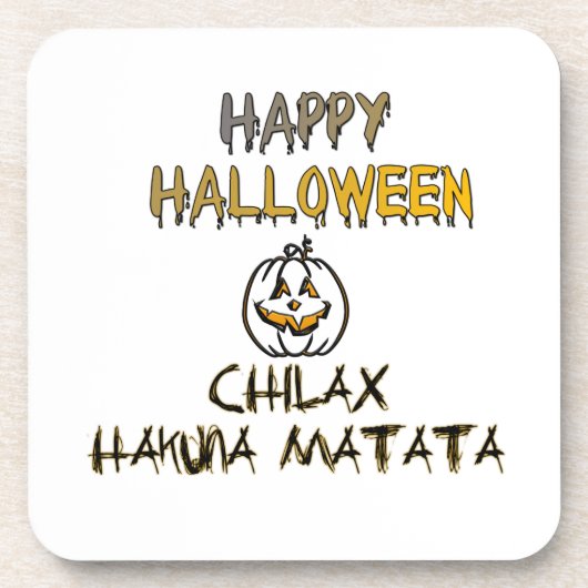 Chill and Relax Happy Halloween Collection Getränkeuntersetzer (Vorderseite)