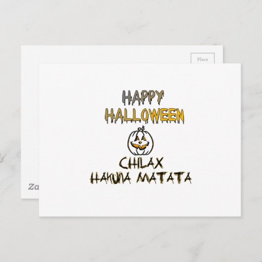 Chill and Relax Happy Halloween Collection Postkarte (Vorne/Hinten)