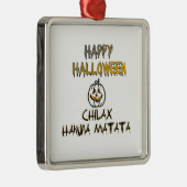 Chill and Relax Happy Halloween Collection Silbernes Ornament (Rechts)