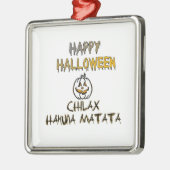 Chill and Relax Happy Halloween Collection Silbernes Ornament (Links)