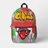 Chill attraktive Vampir blutigen Hintergrund moder Bedruckter Rucksack (Vorderseite)