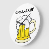 "CHILL-AXIN" BIER-TASSE GROßE WANDUHR (Winkel)