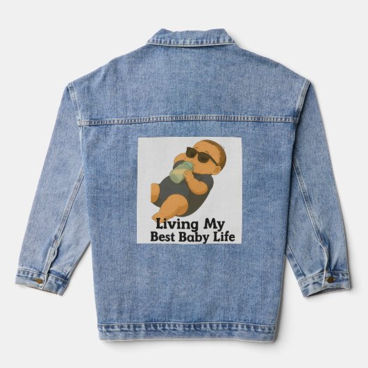Chill Baby Vibes Jeansjacke (Rückseite)