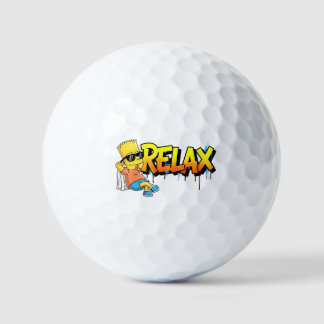 Chill Bart Relax Graffiti Urban Style Grafik T-Shi Golfball