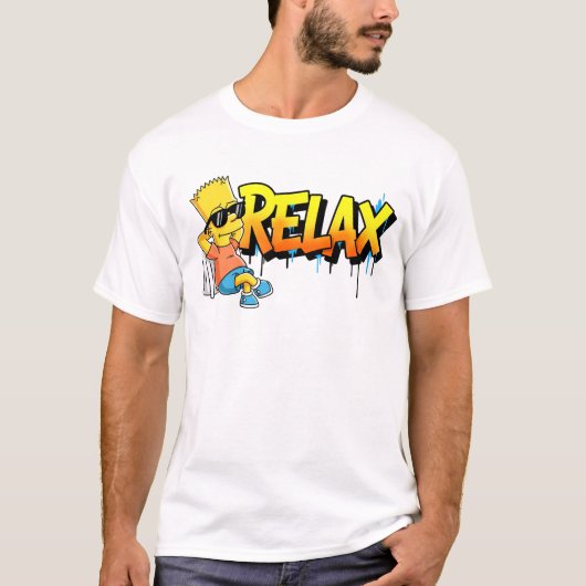 Chill Bart Relax Graffiti Urban Style Graphic Tee (Vorderseite)