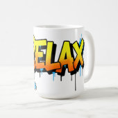 Chill Bart Relax Graffiti Urban Style Graphic Tee Kaffeetasse (VorderseiteRechts)