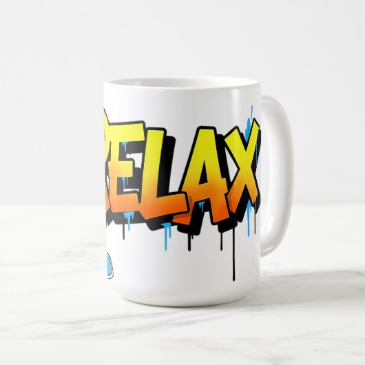 Chill Bart Relax Graffiti Urban Style Graphic Tee Kaffeetasse (VorderseiteRechts)