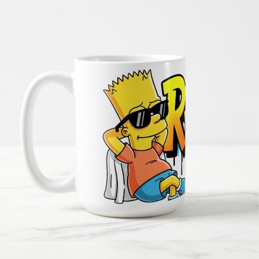 Chill Bart Relax Graffiti Urban Style Graphic Tee Kaffeetasse (Links)
