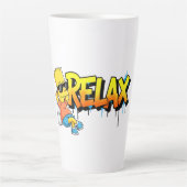 Chill Bart Relax Graffiti Urban Style Graphic Tee Milchtasse (Vorderseite)
