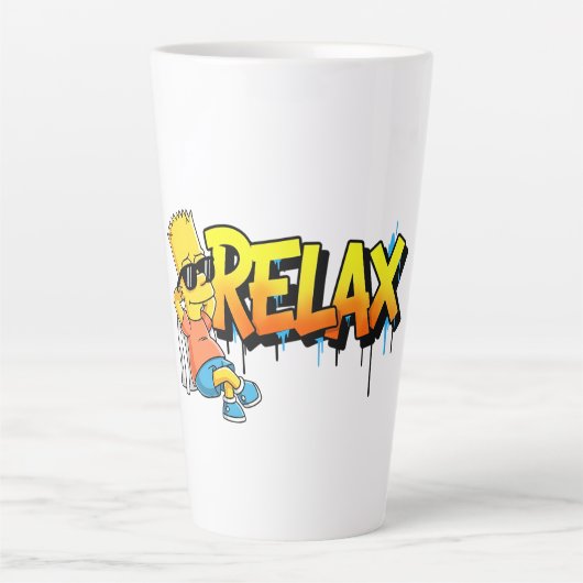 Chill Bart Relax Graffiti Urban Style Graphic Tee Milchtasse (Vorderseite)