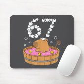 Chill Bath Tub Capybara Sauna 67 Relaxed Animal Fu Mousepad (Mit Mouse)