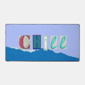 Chill Blue Collage Schreibtischunterlage (Vorderseite)