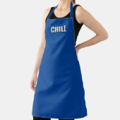 Chill blue modern typography fun grill GRILLEN Coo Schürze (InSitu)