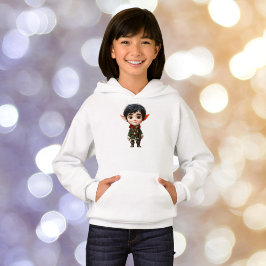 Chill Boy Christmas Elf Girl's Hoodie