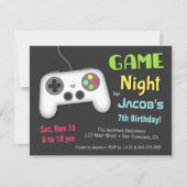 Chill Boys Video Game Night Birthday Party Einladung (Vorderseite)
